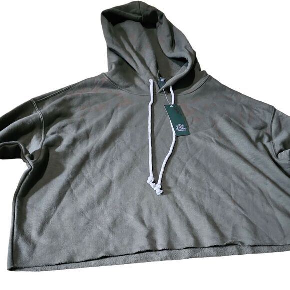 Women's Fleece Cozy Cropped Sweatshirt Large - Picture 4 of 5